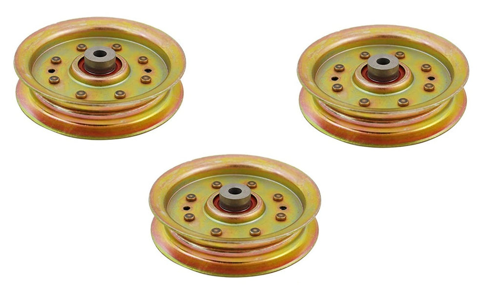Pack of 3 Heavy-Duty Flat Idler Pulley Compatible Cub Cadet 956-04129 956-04129C 756-04129B 756-04129C