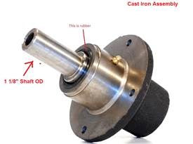 Spindle Assembly OEM Scag 461663 Cast Iron assembly Shaft OD 1 1/8”