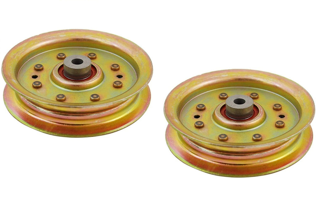 Pack of 2 Heavy-Duty Flat Idler Pulley Compatible Cub Cadet 956-04129 956-04129C 756-04129B 756-04129C